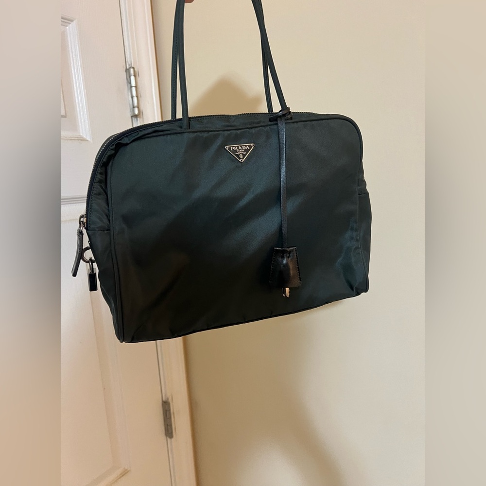 Prada Dark Nylon Shoulder Bag